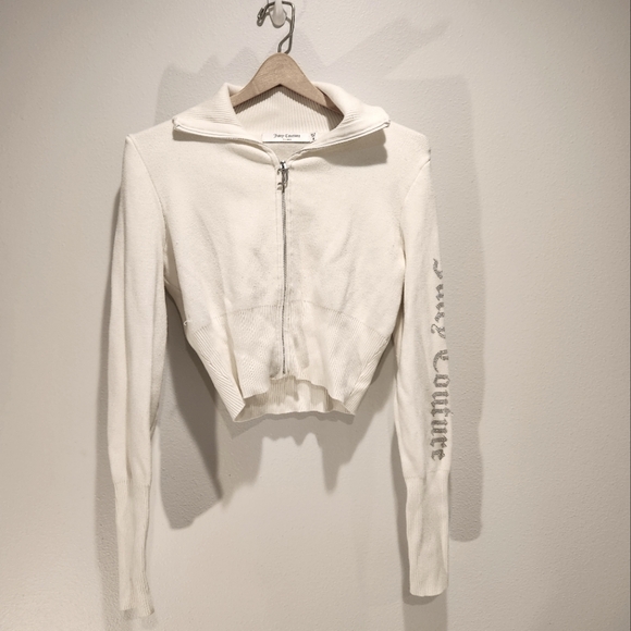 Juicy Couture White Zip-Up Jacket - Picture 1 of 8